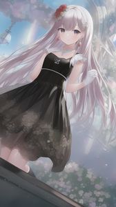 Preview wallpaper girl, hair, dress, tenderness, anime