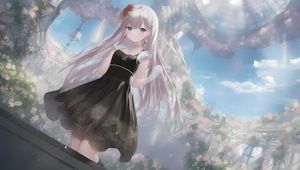 Preview wallpaper girl, hair, dress, tenderness, anime