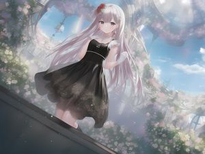 Preview wallpaper girl, hair, dress, tenderness, anime