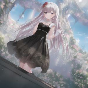 Preview wallpaper girl, hair, dress, tenderness, anime