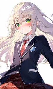 Preview wallpaper girl, hair, tie, anime