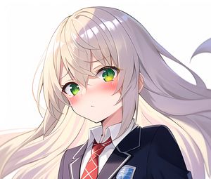 Preview wallpaper girl, hair, tie, anime