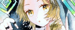 Preview wallpaper girl, hair, watercolor, anime