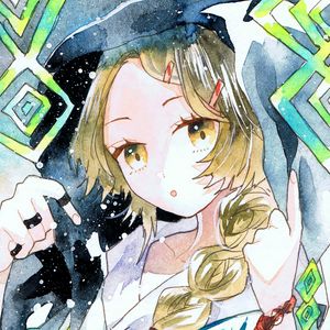 Preview wallpaper girl, hair, watercolor, anime