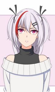 Preview wallpaper girl, hairpins, anime