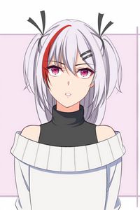 Preview wallpaper girl, hairpins, anime