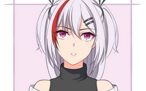 Preview wallpaper girl, hairpins, anime