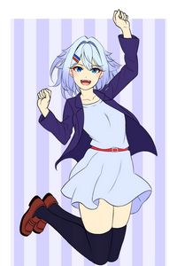 Preview wallpaper girl, hairpins, movement, anime