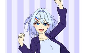 Preview wallpaper girl, hairpins, movement, anime