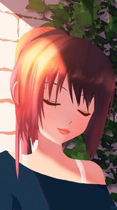 Preview wallpaper girl, hairstyle, smile, style, anime