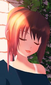 Preview wallpaper girl, hairstyle, smile, style, anime