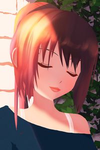 Preview wallpaper girl, hairstyle, smile, style, anime