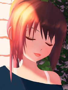 Preview wallpaper girl, hairstyle, smile, style, anime