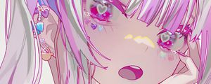 Preview wallpaper girl, handcuffs, art, anime, pink