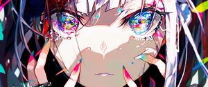 Preview wallpaper girl, hands, eyes, bright, art, anime