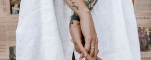 Preview wallpaper girl, hands, tattoo, rings