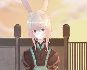 Preview wallpaper girl, hare, ears, anime, art, cute
