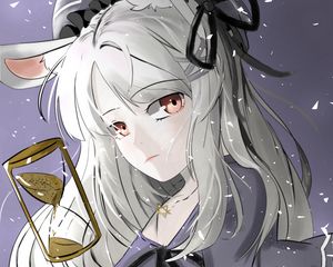 Preview wallpaper girl, hare, ears, anime, art