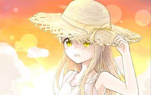 Preview wallpaper girl, hat, anime, art