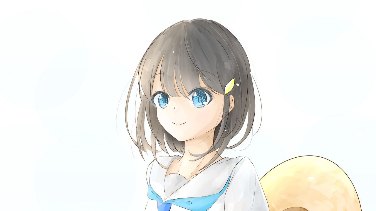 Wallpaper girl, hat, anime