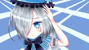 Preview wallpaper girl, hat, bow, anime