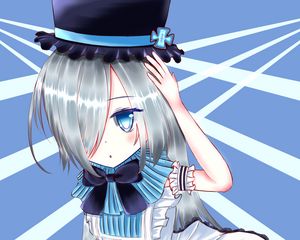 Preview wallpaper girl, hat, bow, anime