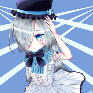 Preview wallpaper girl, hat, bow, anime