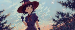 Preview wallpaper girl, hat, dress, gloves, anime