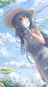 Preview wallpaper girl, hat, dress, anime, art