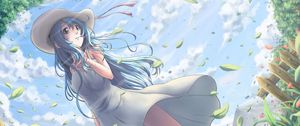 Preview wallpaper girl, hat, dress, anime, art