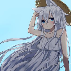 Preview wallpaper girl, hat, glance, anime, art
