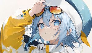 Preview wallpaper girl, hat, jacket, sunglasses, anime