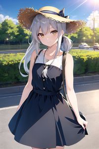 Preview wallpaper girl, hat, smile, anime