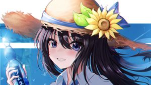 Preview wallpaper girl, hat, smile, happy, anime, art