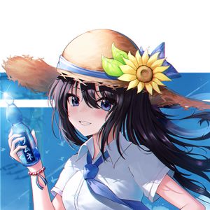 Preview wallpaper girl, hat, smile, happy, anime, art