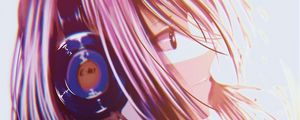 Preview wallpaper girl, headphones, music, anime