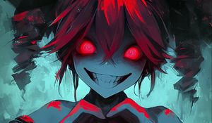 Preview wallpaper girl, heart, glance, art, anime