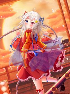 Preview wallpaper girl, heterochromia, anime