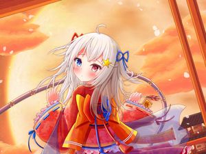 Preview wallpaper girl, heterochromia, anime