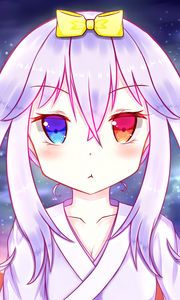 Preview wallpaper girl, heterochromia, blush, anime