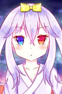 Preview wallpaper girl, heterochromia, blush, anime