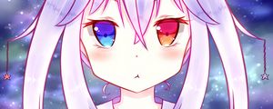 Preview wallpaper girl, heterochromia, blush, anime