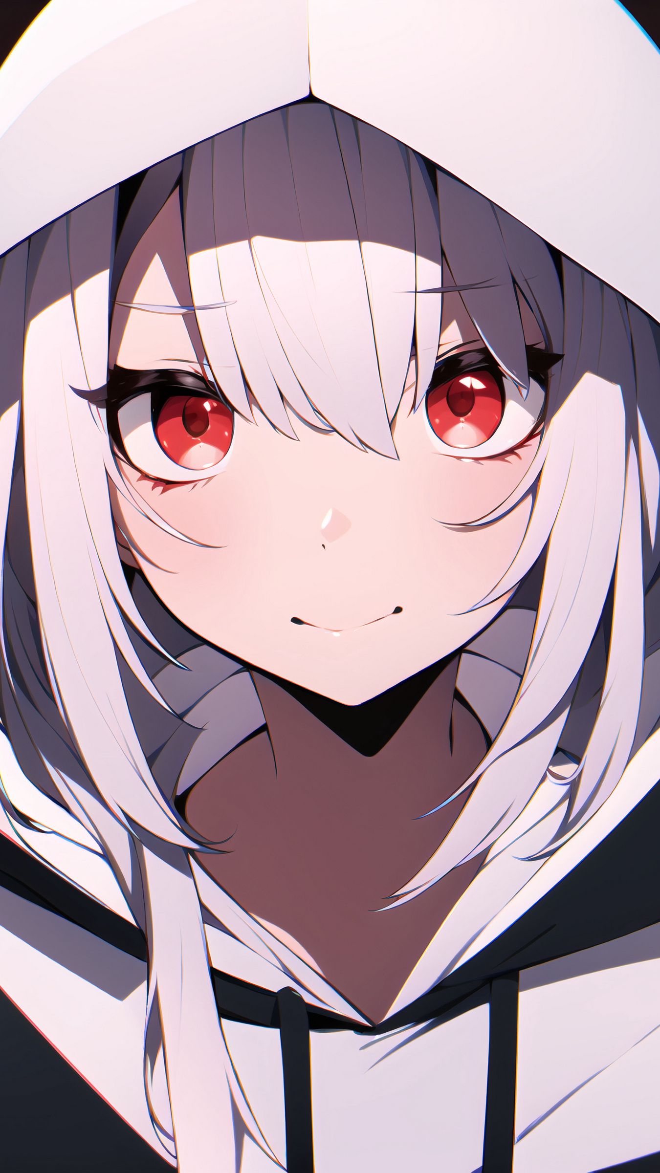 Download wallpaper 1350x2400 girl, hood, portrait, anime, art iphone 8 ...