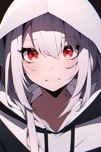 Preview wallpaper girl, hood, portrait, anime, art