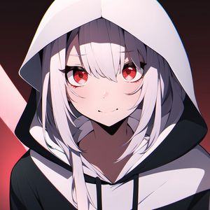 Preview wallpaper girl, hood, portrait, anime, art