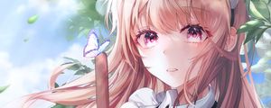 Preview wallpaper girl, housemaid, butterfly, anime