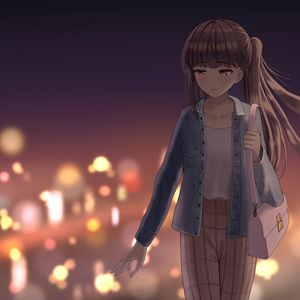 Preview wallpaper girl, jacket, anime, art