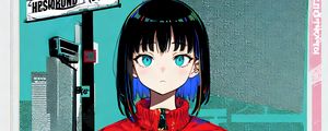 Preview wallpaper girl, jacket, anime, red