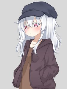 Preview wallpaper girl, jacket, cap, anime