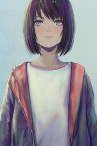 Preview wallpaper girl, jacket, glance, anime, art